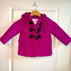 Toughskins Magenta Toggle Pea Coat Kids Size 2T